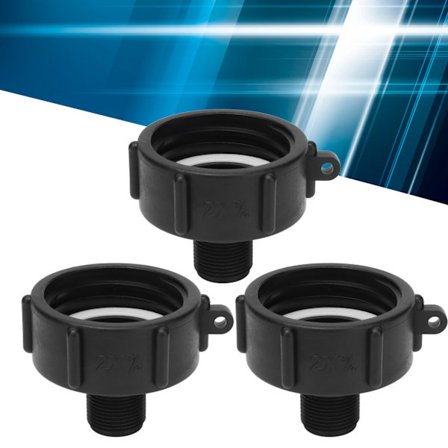 3 st IBC Tankkoppling G3/4 gänga ABS-plast dräneringsadapter ersättningsventilbeslag S60x6