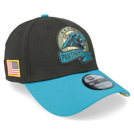 New Era - NFL Schwarz flexfit Cap - Carolina Panthers M 39THIRTY NFL Salute To Service 22 Black/Teal Flexfit @ Hatstore
