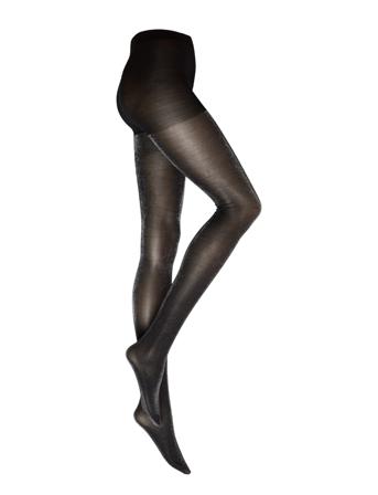 Tights 40 Den Lurex Lingerie Pantyhose & Leggings Musta Lindex