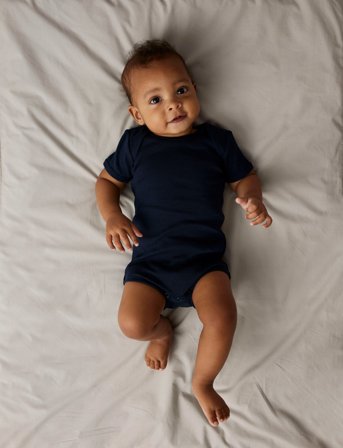 name it Nbnbody 3P Ss Solid Rib Noos - Blue - 68