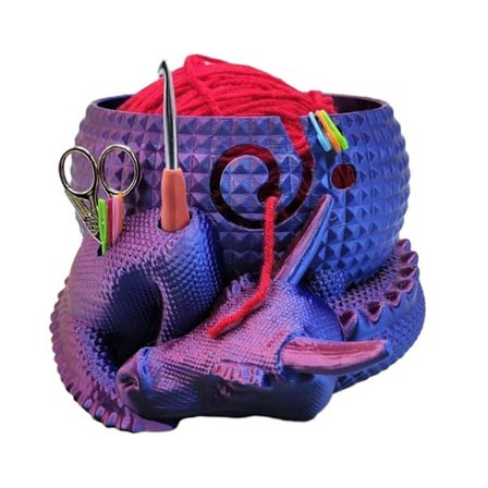 Fantasiasarvisten muna virkattu kulho sotkeutumista estävä langan annostelija kirjontatarvike -Yx