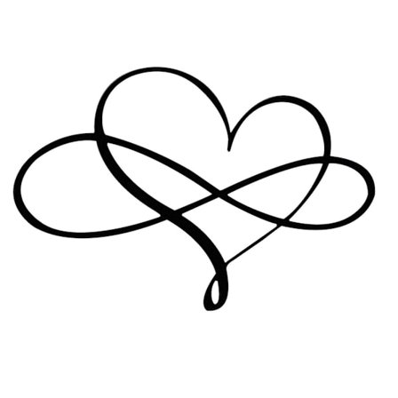 Uendelig Hjerte Stål Veggdekor Metall Veggkunst Uendelig Hjerte Metall Veggkunst