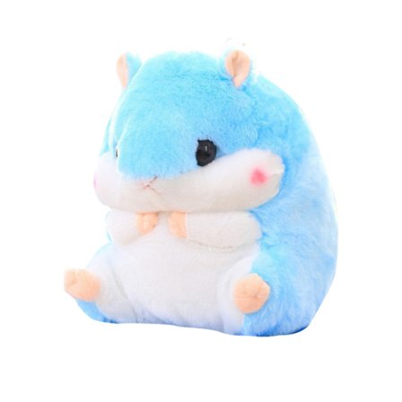 Søt Multifunksjonell Pleddputesett Blå Kosedyrleke for Hjemmekontor Reise 40cm Dukke med 1x0.8m Pledd