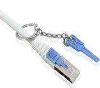 SYNERGY Patchkabel RJ45, CAT6A 500Mhz, 3m, grau, S-STP(S/FTP),mit Schloss, Synergy 21