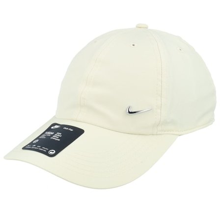 Nike - Beige unconstructed Lippis - Dri-fit Club Cap Metal Swoosh Khaki Dad Cap @ Hatstore