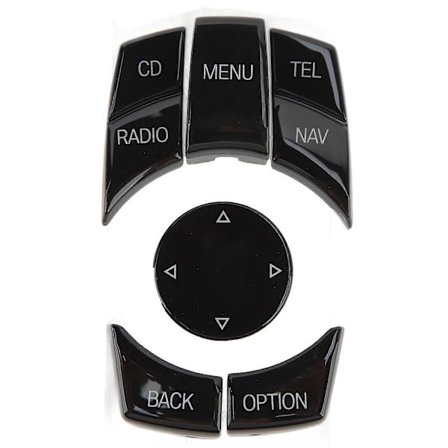 Centerkonsol Multimedie Kontrolknap Sæt Anti Ridse Stilfuld Multimedie Knap Dæk Trim Udskiftning til 1 3 5 Serie Piano Bla FIX