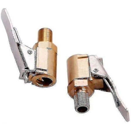 2-delt bil dækventiladapter, 8 mm pumpedyse messing oppustningsventil klemme kontaktadapter til bil eller lastbil Qyroadwolf