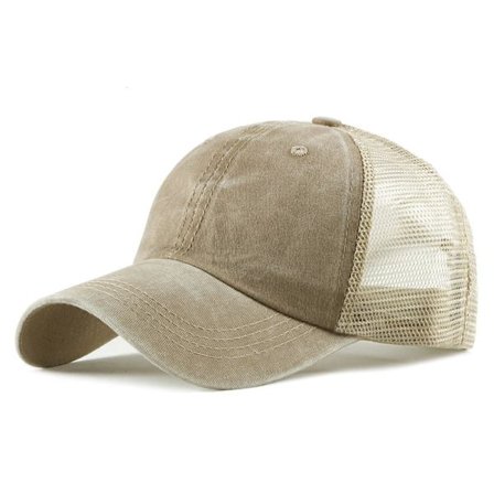 Trucker Ball Cap Mesh Beige Back Justerbar Hat Snapback 2-tons Cap 6 Panel (svart)