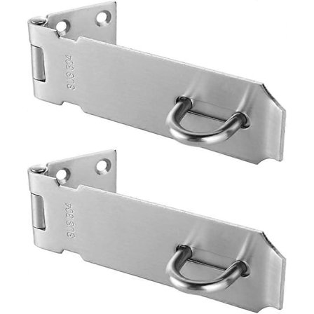 Dörrhasp Lås, 12,7 cm Rostfritt Stål Säkerhetslås, Borstad Finish 2-pack