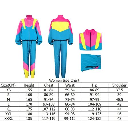 Retro Dam 80-tal 90-tal Hippie Disco Cosplay Kostymer Hip Hop Sportkläder Träningsdräkt Vintage Festkläder Halloween Karneval Dräkt