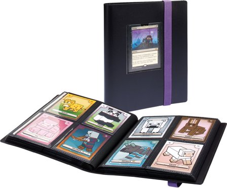 Samlekortmappe Slim Small - Fantasy - Sort/Lilla