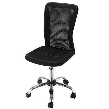 Kontorstol Ergonomisk, Højdejusterbar Skrivebordsstol, 360° Med Åndbart Ryglæn, Bæreevne Op Til 100 Kg, Sort