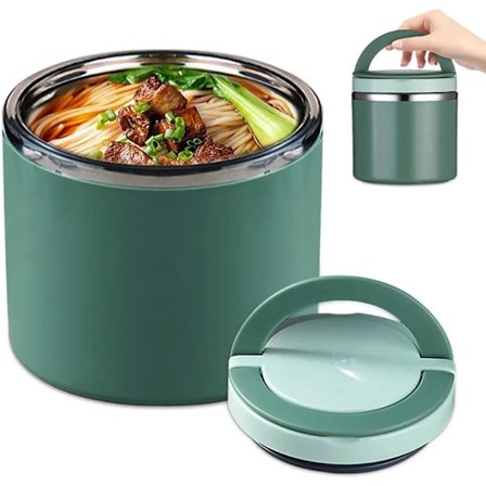 600 ml termisk beholder til mad, termisk madkasse i rustfrit stål, madbeholder med håndtag, termoflasker