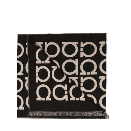 Salvatore Ferragamo Patterned Halstørklæde Sort, Dame Tørklæder, Størrelse: ONE Size