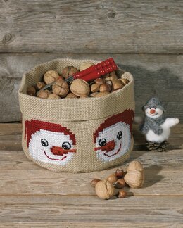 Broderikit Fruktkorg Snögubben - Permin