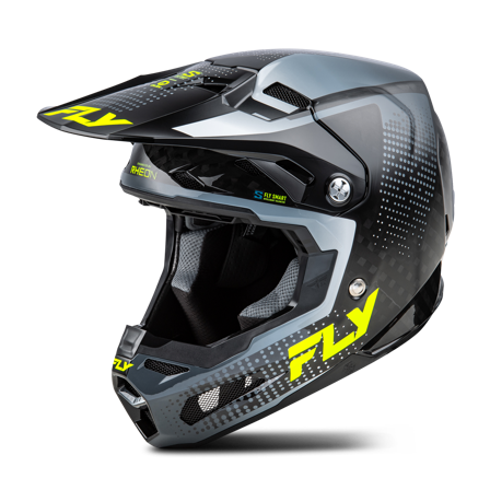 FLY Racing Formula S Protocol MX Helmet Carbon Grey/Hi-Vis S