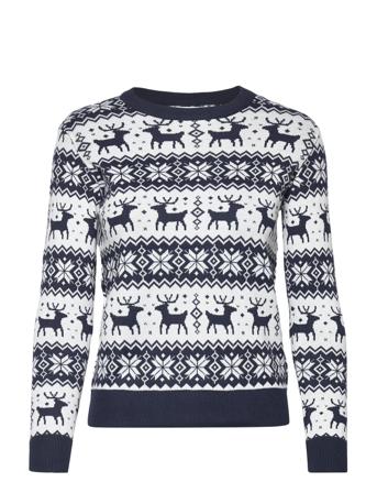 Onlxmas Comfy Snowflake L/S Pullover Knt Pullover Multi/mønstret ONLY