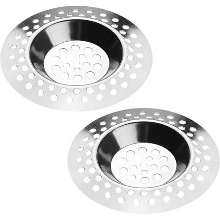 2 Disksilar, Diskbänksplugg, Cover, Rostfri diskbänkssil, Rostfri diskbänksplugg, Diameter 75 mm