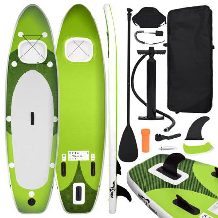 Vidaxl Upplåsbar Sup-bräda Set Grön 330x76x10 Cm Grön