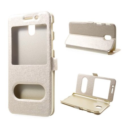 Samsung Galaxy J7 (2017) Fodral med två fönster - Guld