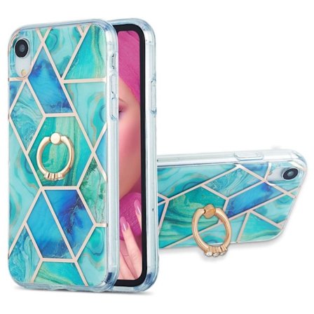 Marmormotiv iPhone Xr skal - Grön