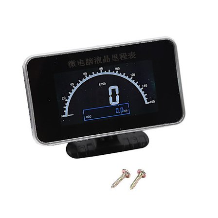 Bil Truck 12v/24v 2 I 1 Funksjoner Digital Speedometer Speed Meter+odometer Gauge Lcd Instrument Pa