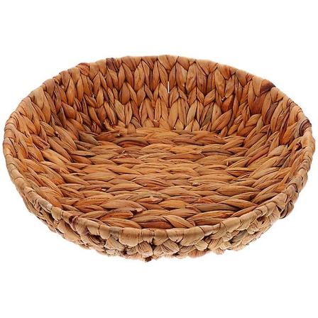 Vevd Rund Fruktbrett Håndlaget Brødkurv Bordplate Snack Organiseringskurv 30X30X8CM 30X30X8CM
