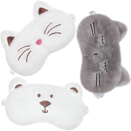 Sovmask Barn 3 Stycken Ögonmask Sött Djur2