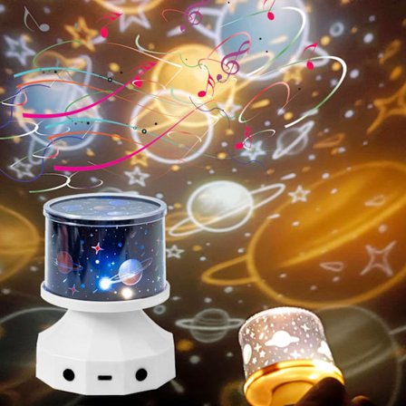 Nattlampa Projektor för Barn - 23 Bilder Roterande Stjärnhimmel & Havsdjur Projektor för Barnrumsinredning & Presenter