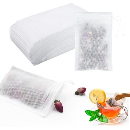 200 stk. teposer, 7 * 9 CM engangs teposer med snøring for te