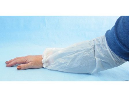 ABENA Ärmskydd i LDPE med resår 40cm vit 100/fp - Lyreco - Skyddsutrustning - Skyddshandskar - Ärmskydd