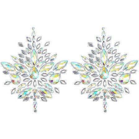 1 Pair Nipples Pasties Body Stickers Breast Jewels Stickers Body Glitter Decals