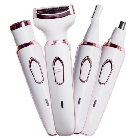 Elektrisk barbermaskine, 4 i 1 trimmer til kvinder, egnet til intim