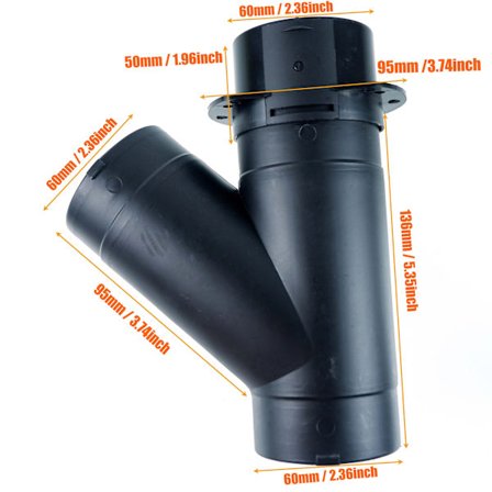 60mm 75mm Ventilklaff Justerbar Luft Dieselvarmer Ventil Kanalforgrener Eksosrør Utløpskobling For Bil