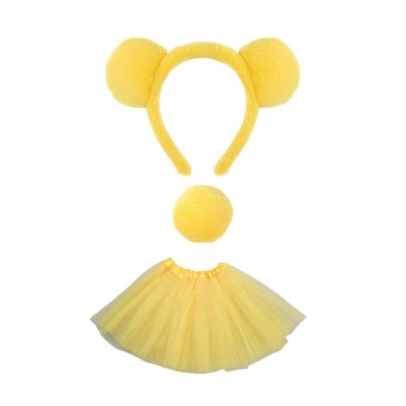 Bjørnekostymesett Ører Hale Tutu Skjørt Dyre Karneval Kostymesett Tilbehør for Barn Jenter Halloween Cosplay Rekvisitter SETA1-Perfet