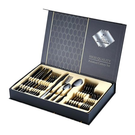 1 set ergonomisk bestickset i rostfritt stål, praktiskt och vackert, livsmedelsklassat bestickset för hemmet