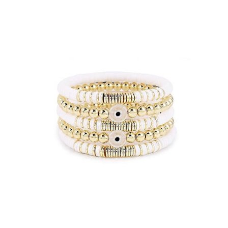 Fargerike perlearmbånd stretch sommer strand smykker gaver