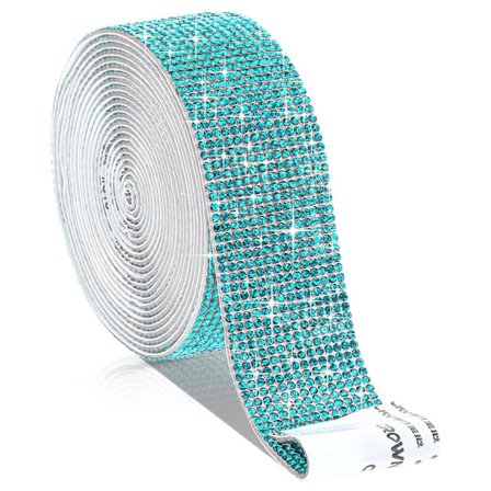 Sininen, 2,5 x 90 cm itseliimautuvat nauhat 1 rulla kiiltävä kristalli nauha, itse
