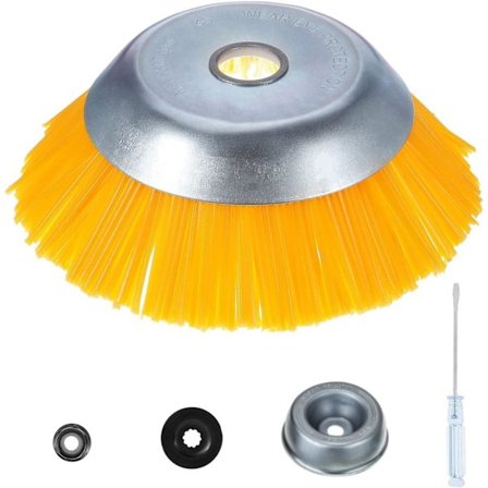 8 tuuman rikkaruohoharja, nailonrikkaruohoharjapää, pyörivä rikkaruohoharjapää, puutarhanurmikon työkaluille maatalous