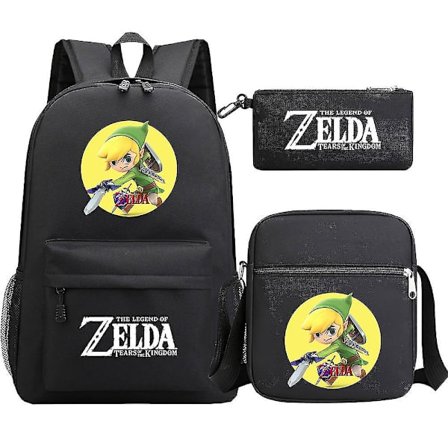 Kingdom Of Zelda Tears Of The Game Trykt Skolesekk for Tenåringsstudenter: Tredelt Ryggsekk for Menn og Kvinner