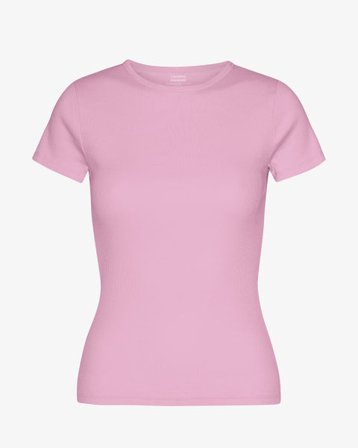 Organic Rib T-Shirt - Cherry Blossom - Female - S