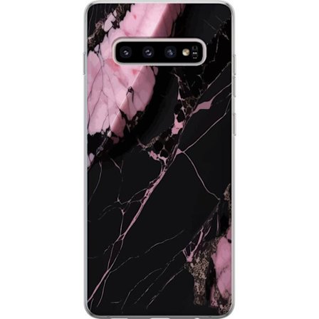 Kompatibelt Mobilskal till Samsung Galaxy S10+ Svart rosa marmor