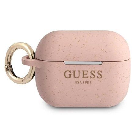 Guess GUAPSGGEP AirPods Pro-deksel rosa/rosa Silikon Glitter