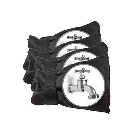 4 stk. udendørs haneovertræk til vinterfrostbeskyttelse, genanvendelig