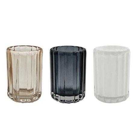 Ljushållare Glas Grå 12 cm