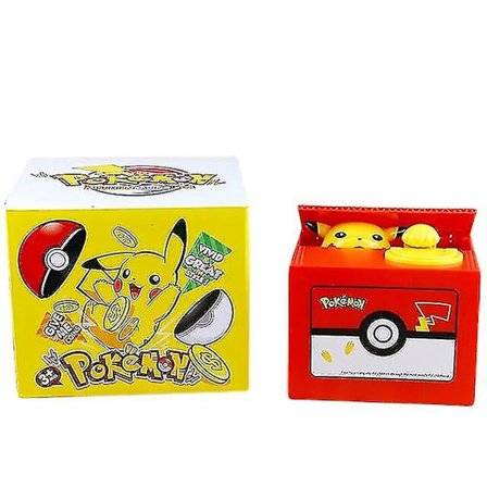 Pikachu Møntsparegris Med Musik Stjæler Pengeboks Actionfigur Legetøj Elektronisk Pengebesparende Børnegave Db