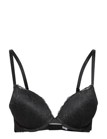 Bra Linnea In Lace Lingerie Bras & Tops Push Up Bras Svart Lindex