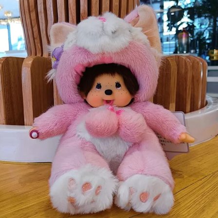 Sanrio My Melody Plysjdukke Kawaii Myk Utstoppet 20Cm Dyr Monchhichi Transformasjon Vaskebjørn Fysisk Butikk Mote Leker Gave