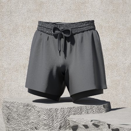 Herre Dobbelt Lag Svømmebukser Flad Vinkel Voksen Hurtigtørrende Anti-Forlegenhed Svømmebukser Strandbukser Spa Svømmetøj Sæt