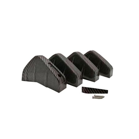 Spoiler Front Lip 4pcs Universal Car Carbon Fiber Pattern Pattern Hajfena Bakre Spoiler Bil Bakre Stötfångare Lip Diffuser Ström (4pcs)Funktion